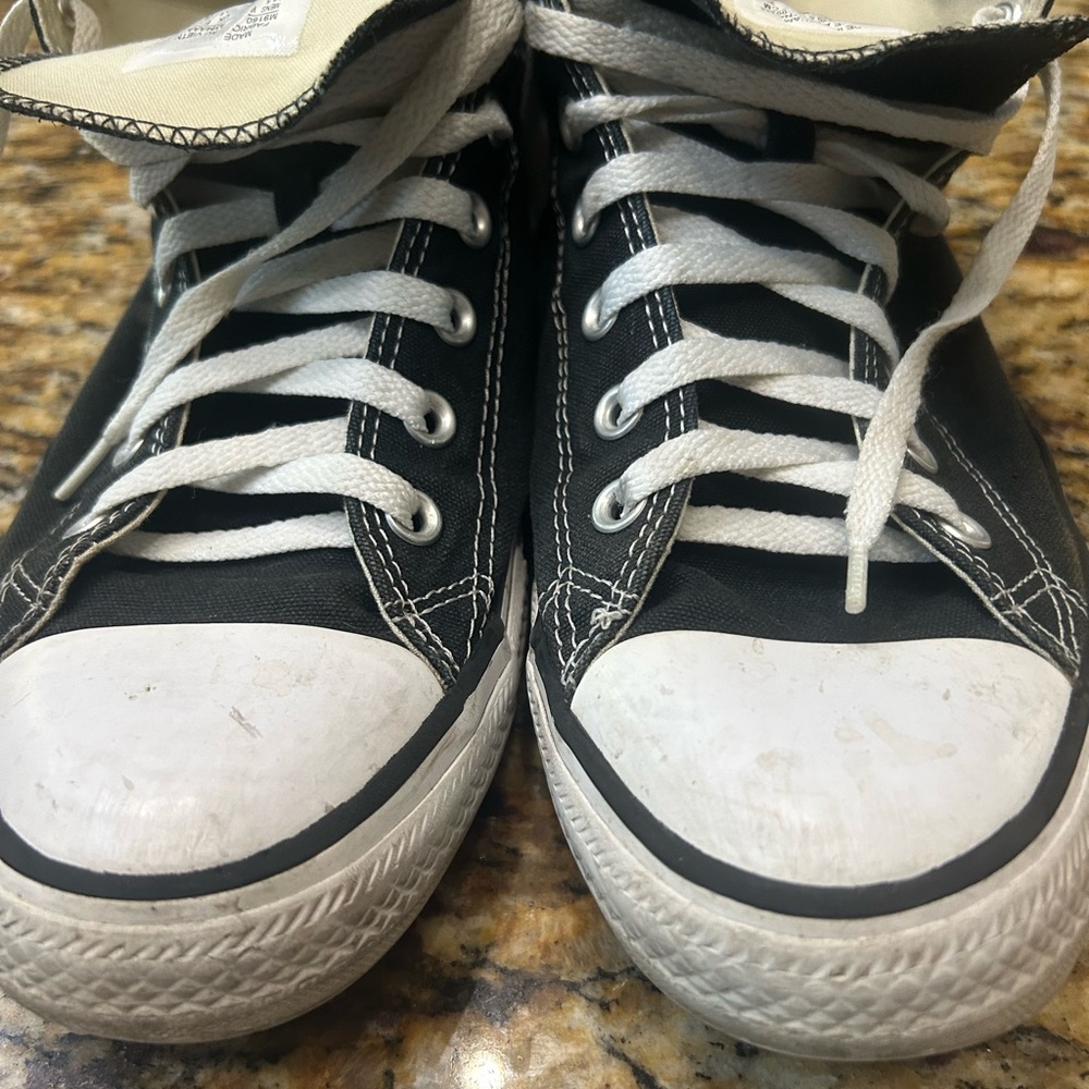Classic Black and White Converse Sneakers